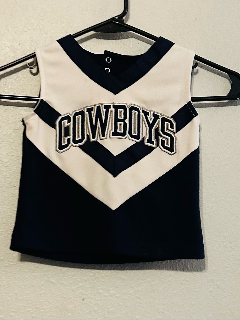 Dallas Cowboys Navy & White sleeveless Top toddler girl size 2T